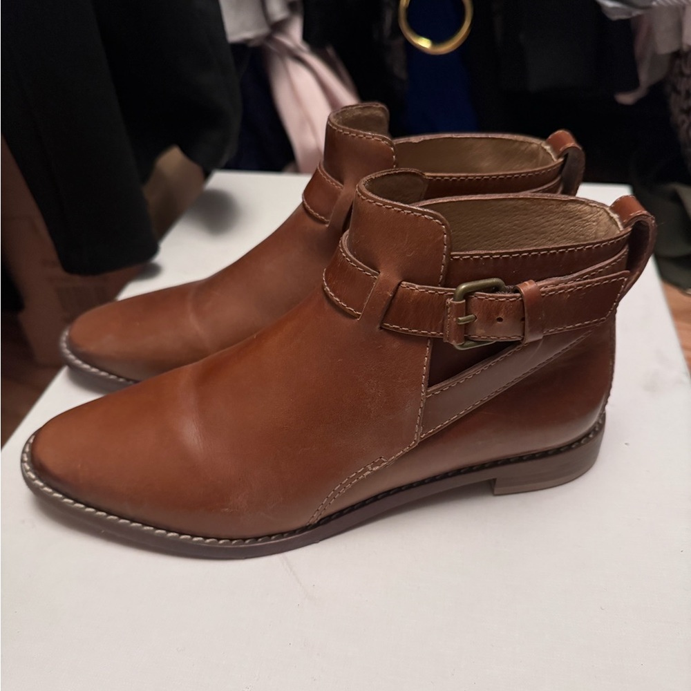 Madewell Booties Cognac Brown Sz 6.5